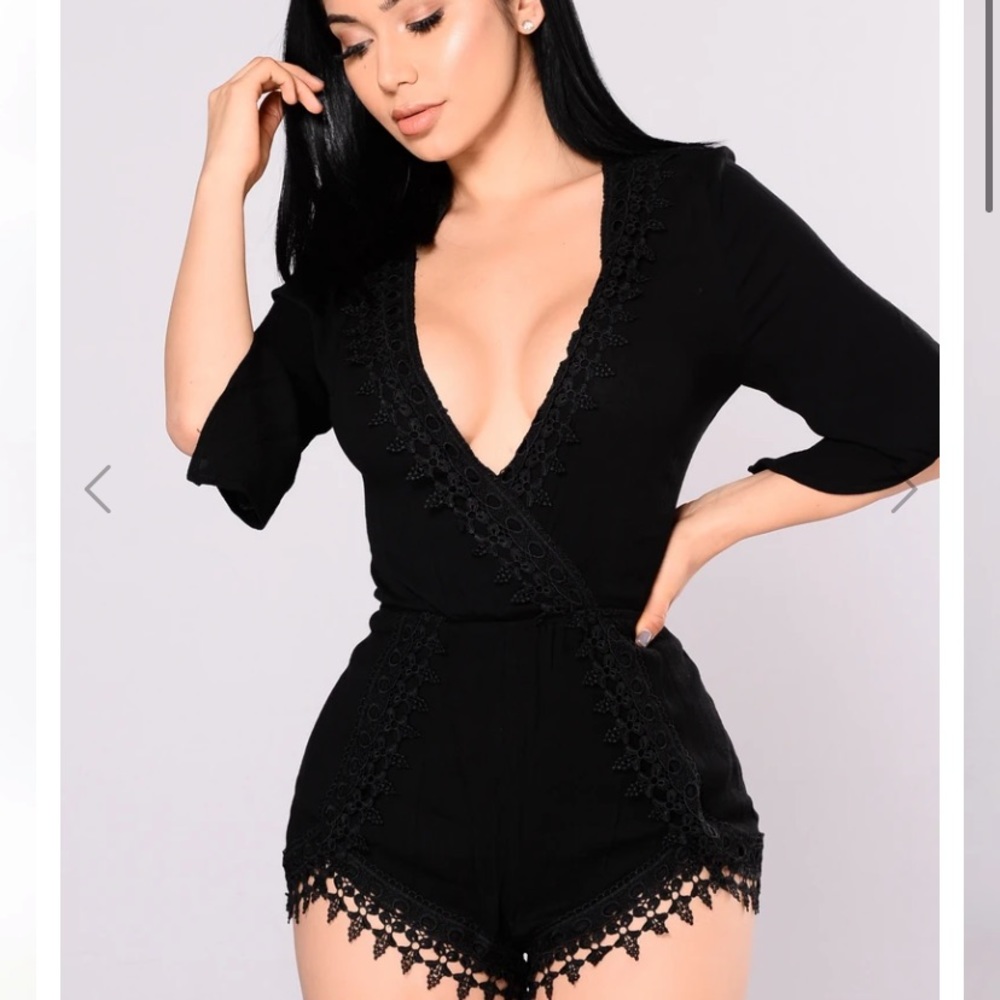Black fashion nova romper